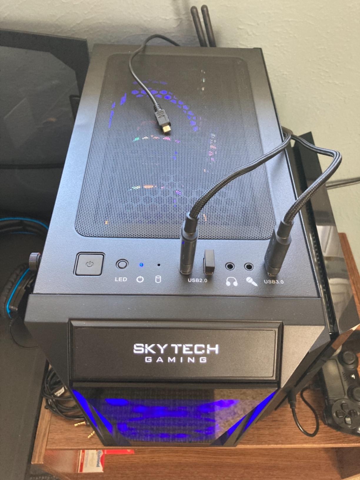 Skytech Gaming Archangel Gaming PC, Intel i5 14400F 2.5GHz, NVIDIA RTX 5060, 1TB NVMe SSD, 32GB DDR4 RAM 3200, 650W Gold PSU, Wi-Fi, Win 11, Desktop customer photo 2