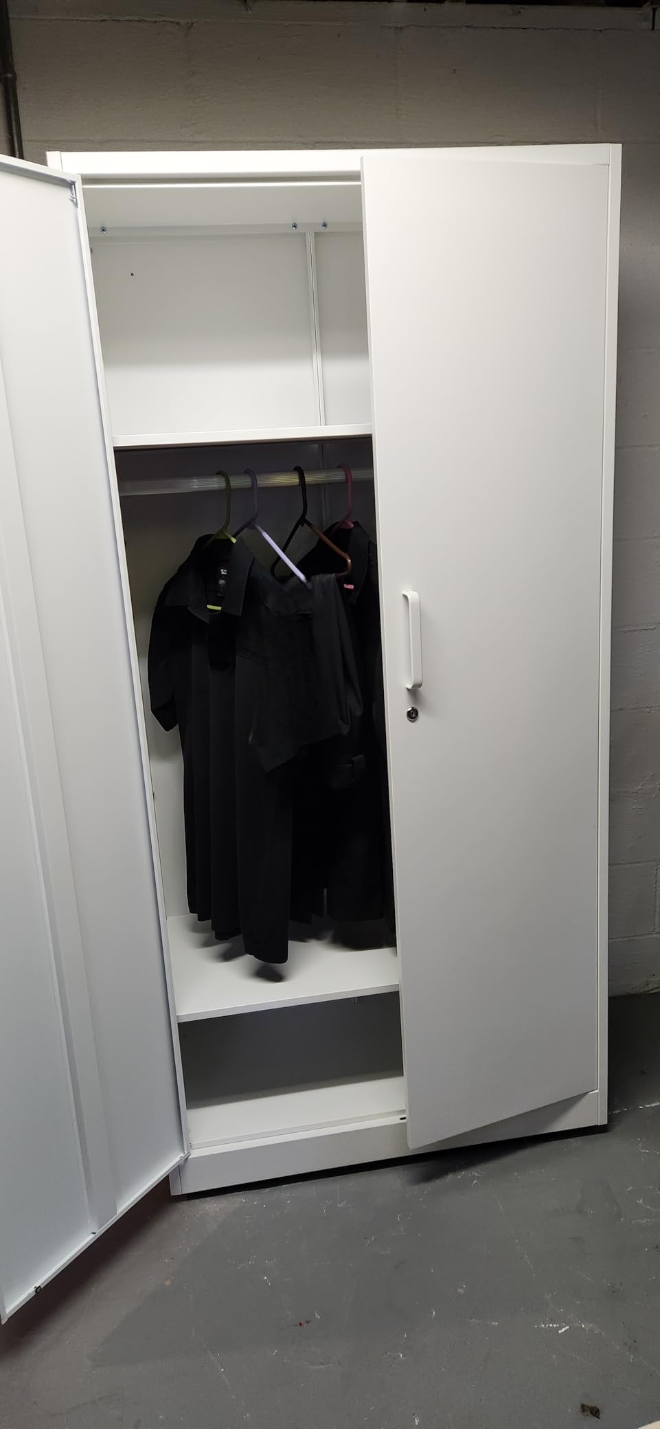 Letaya Metal Armoire Wardrobe Closet with 2 Drawers, 18