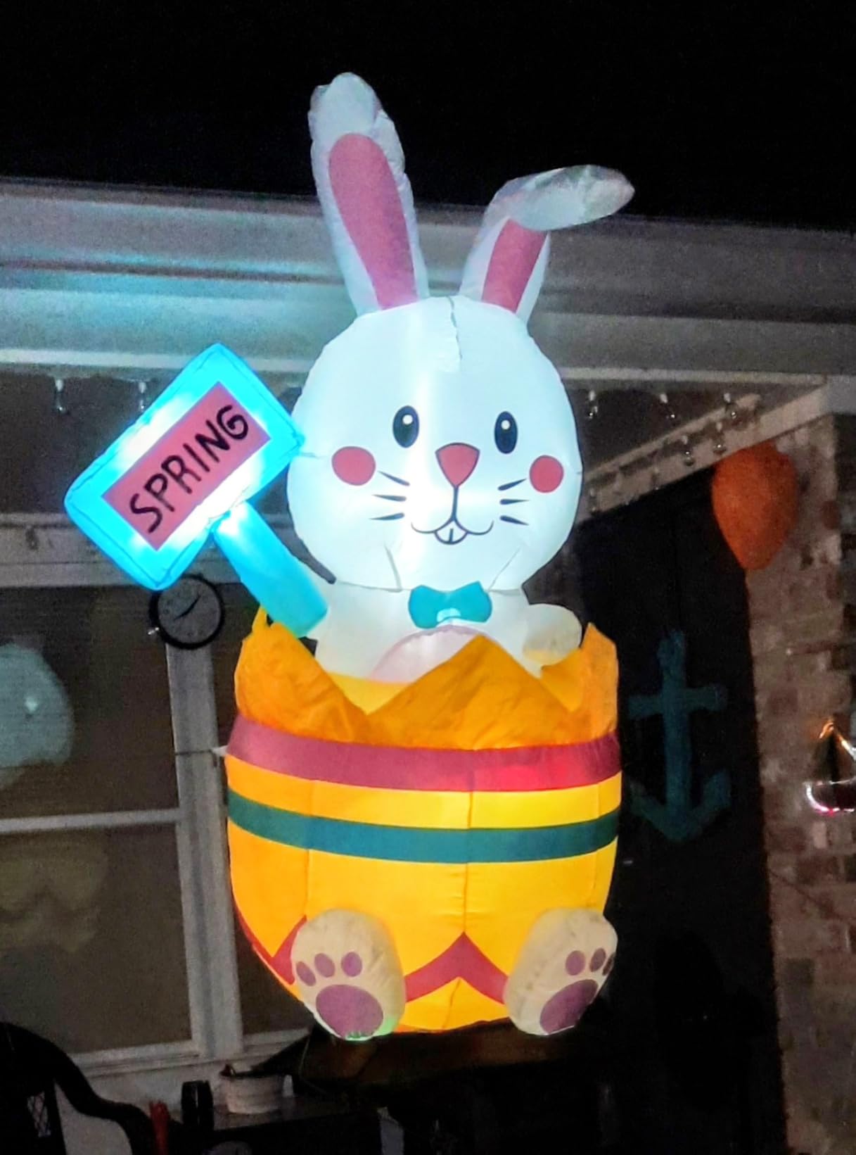 5.2FT Easter Bunny Inflatable with Colorful Eggs Bunny Outdoor Blow Up Yard Decoration with Built-in 3 LED Lights, Waterproof for Spring Garden Lawn Party Home Decor customer photo 1