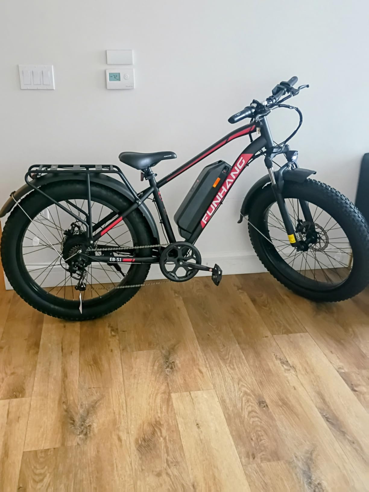 Funhang Electric Bike for Adults, 1000W Peak Ebike, 25MPH 60Miles Electric Mountain Bike, 26