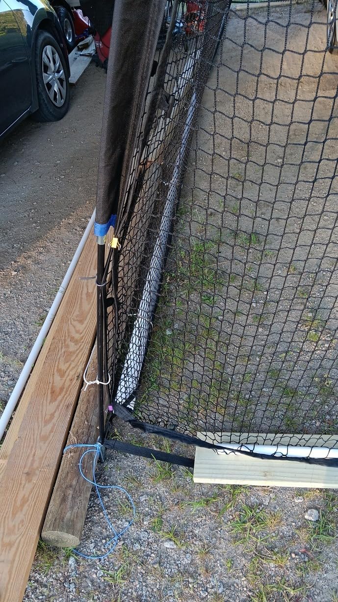 Baseball Batting Cage Net Batting Cages for Backyard Portable Pop Up Cage for Baseball and Softball with Pitching Machine Hole and Detachable Door (22ftx12ftx8ft) customer photo 2