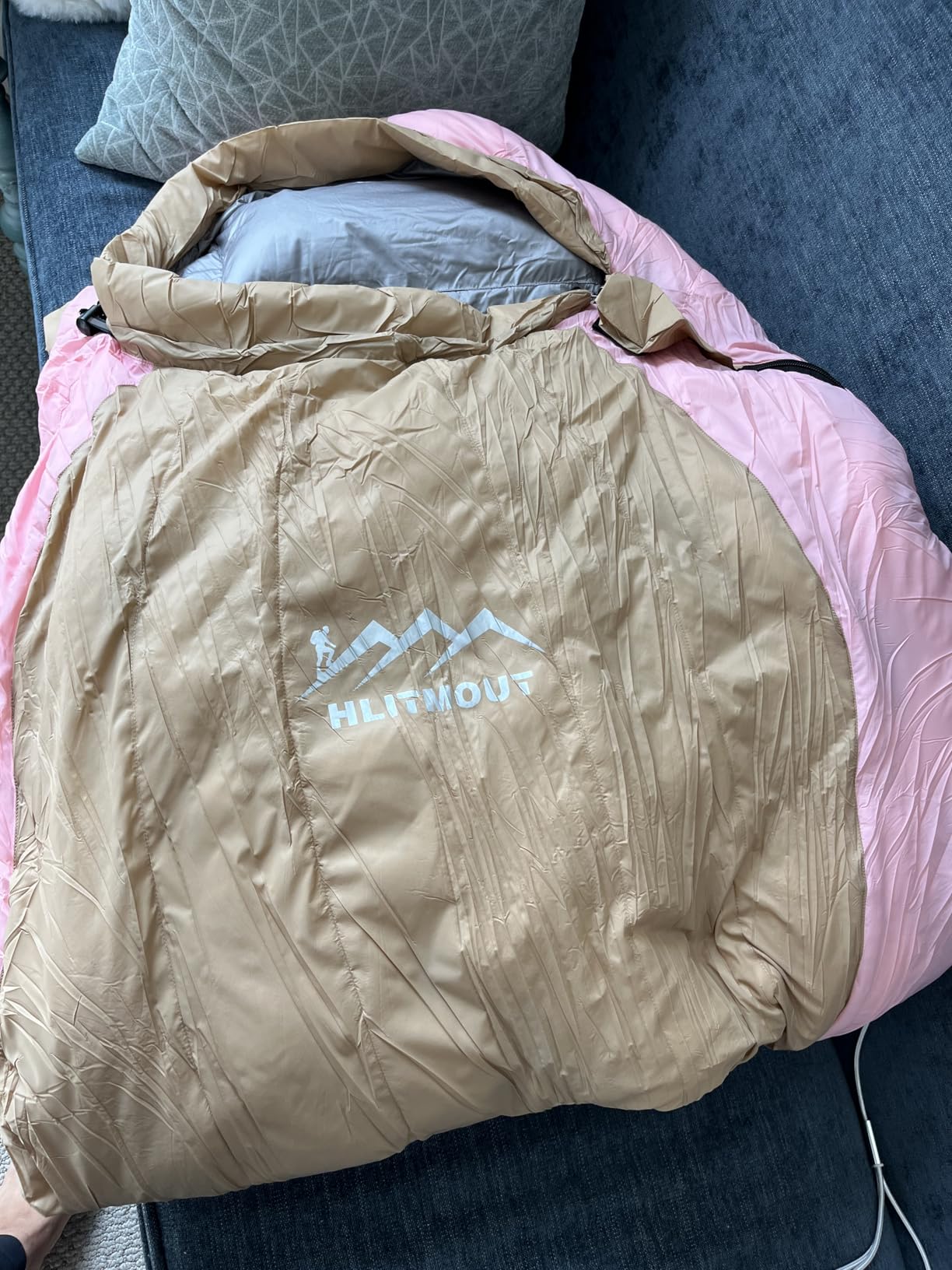 Ultralight Down Sleeping Bag for Adults with Pillow, 15°F Mummy Sleeping Bag customer photo 1