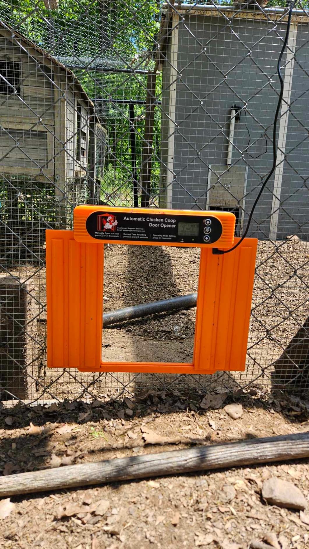 Automatic Chicken Coop Door Solar Powered, Extra Large Size, Anti-Pinch Design, Battery Powered Auto Chicken Door with Timer & Light Sensor, Solar Chiken Coop Door with Remote Control (50-100M) customer photo 2