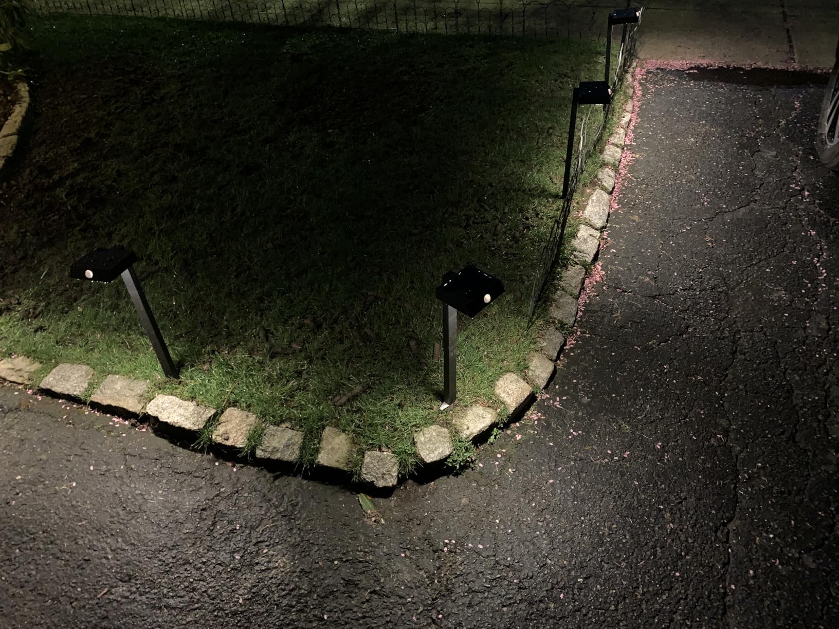 XMCOSY+ Solar Pathway Lights with Motion Sensor 6 Pack, 300LM Metal Solar Lights Outdoor Waterproof, 3 Modes Landscape Lighting for Garden, Backyard, Outside, Path (Warm/Cool White) customer photo 2