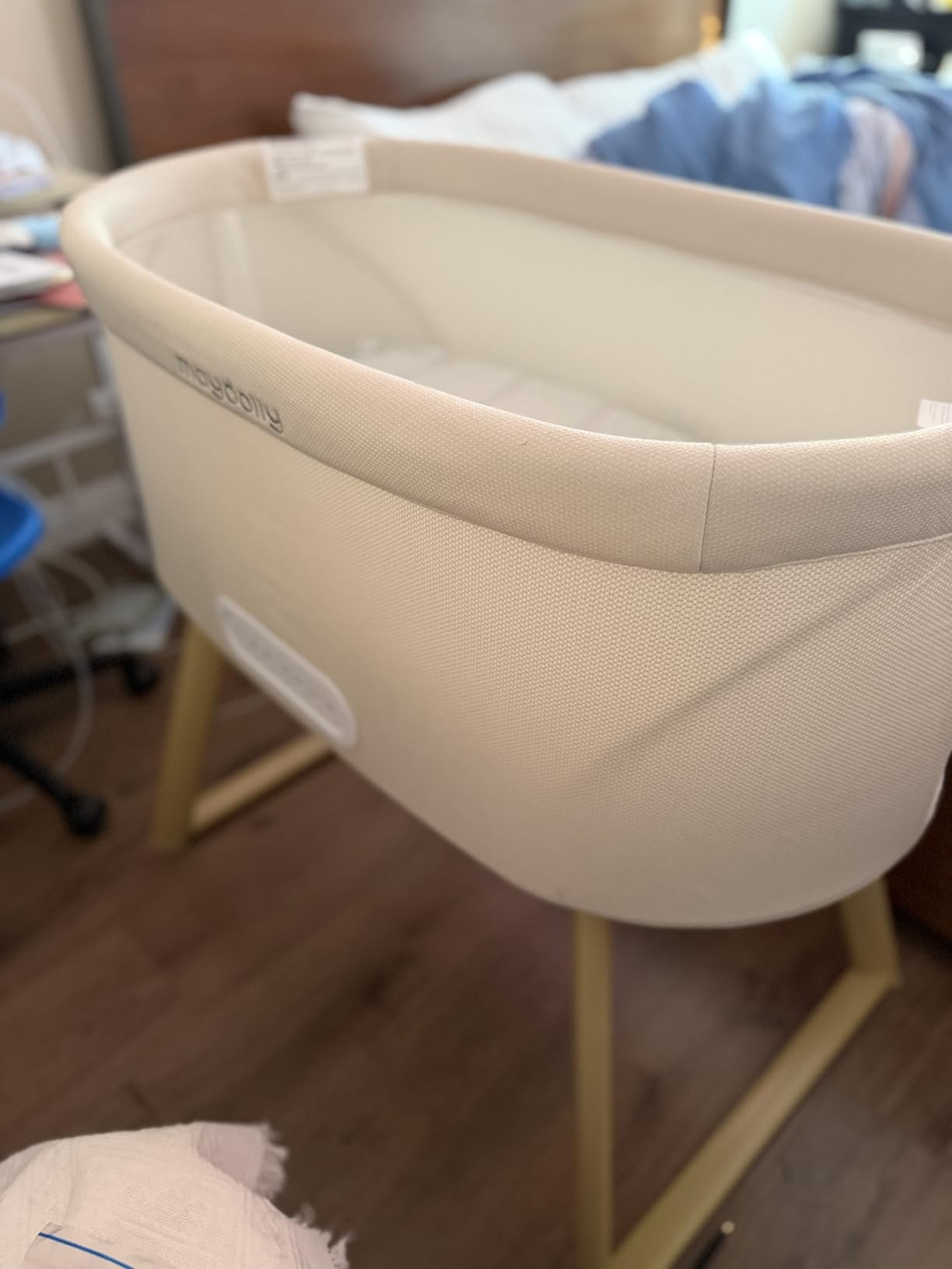 Maydolly Smart Soothing Baby Bassinet - Smart Newborn Bassinet with Cry Detection that Automatically Responds - Breathable Infant Sleeper for Newborns to 6 Months (Beige) customer photo 1
