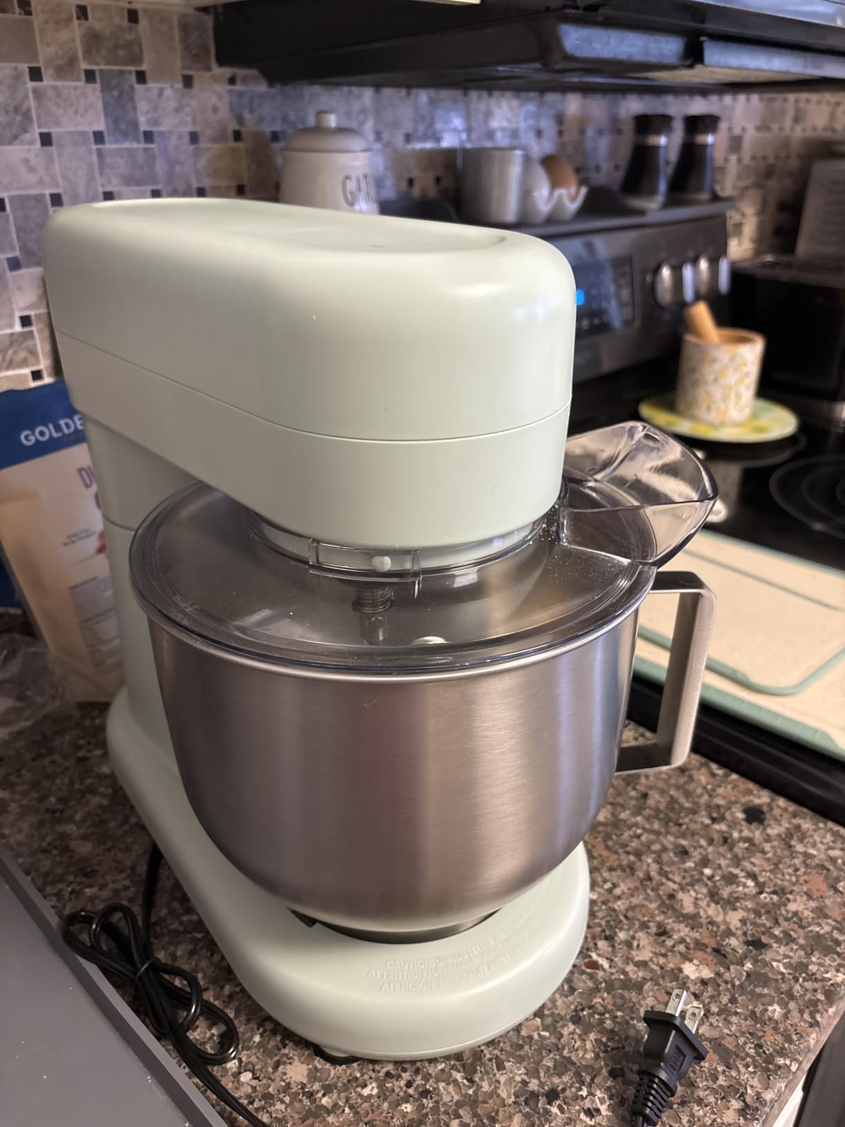 Martha Stewart 5.3Qt Stand Mixer, 12-Speed Tilt-Head Electric Kitchen Mixer with Stainless Steel Bowl, Dough Hook, Whisk and Beater, Splash Guard, Linen White customer photo 1