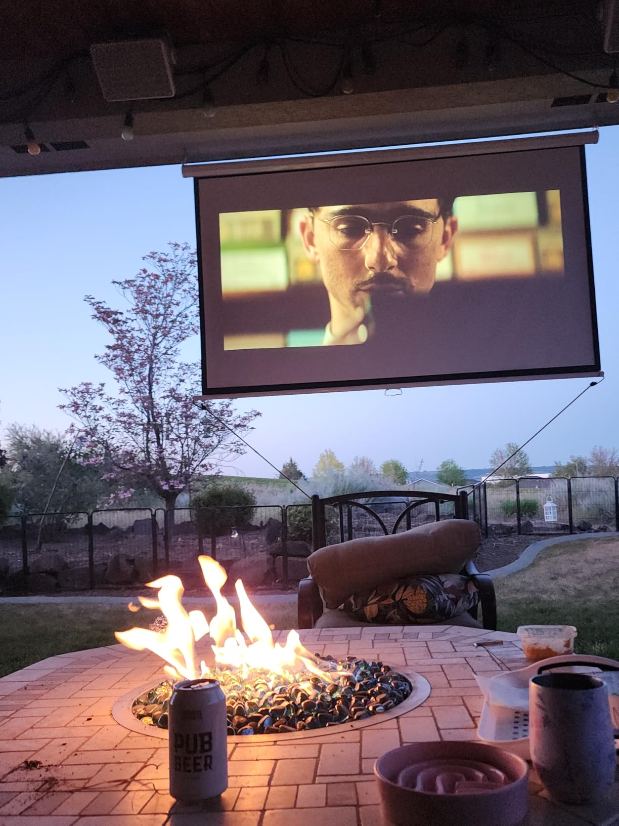 VOPLLS Smart 4K Projector with WiFi and Bluetooth, 3000 ANSI Outdoor Projector with Dolby customer photo 1