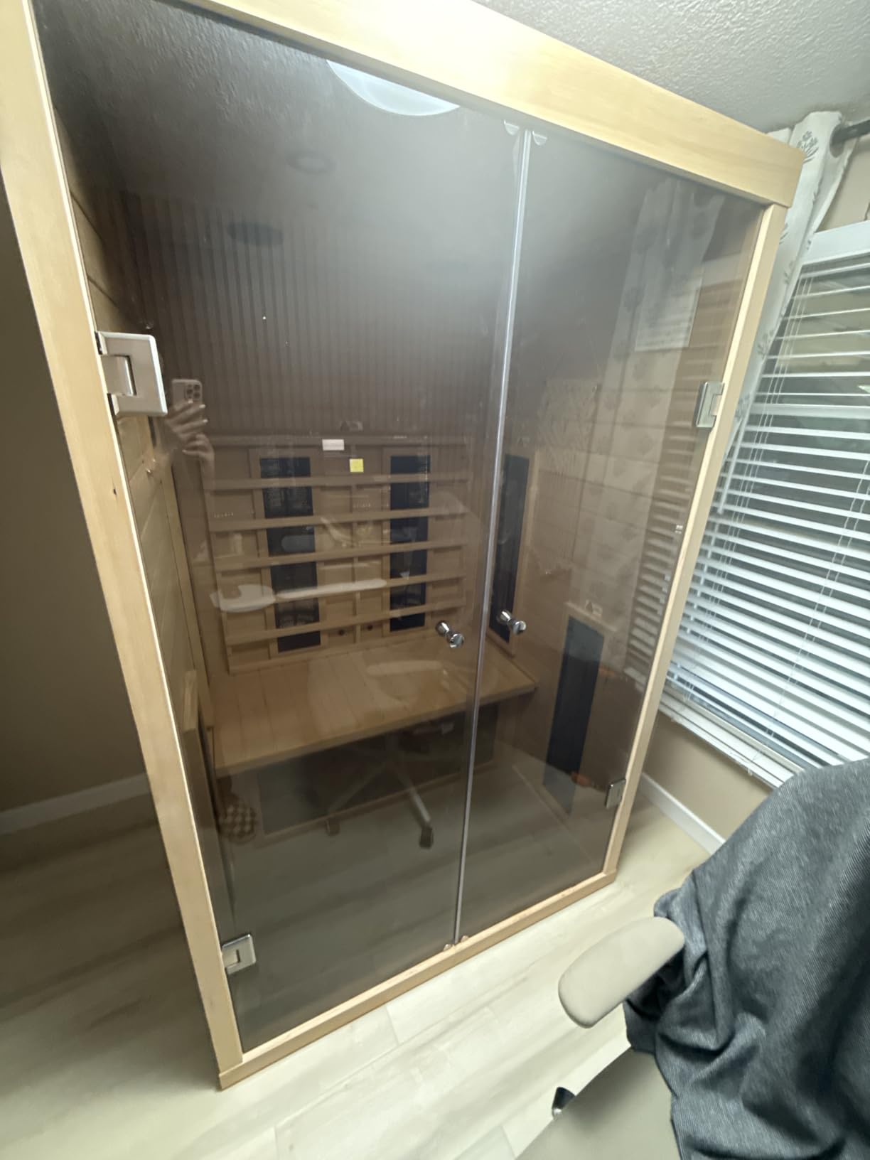 Ceramic Infrared Saunas 2 Person, Infrared Sauna with Red Light Therapy, Far & Near Infrared Sauna Indoor, Low EMF Infrared Sauna for Home customer photo 1