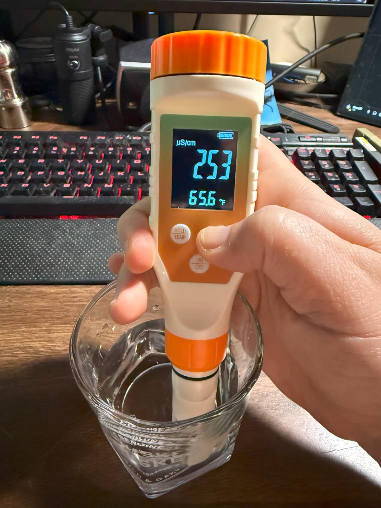 7-in-1 Digital Pool Salt Tester | pH, ORP, Chlorine TDS, EC, Temperature Meter for Saltwater Pools, Hot Tubs, Spas, Aquariums customer photo 2