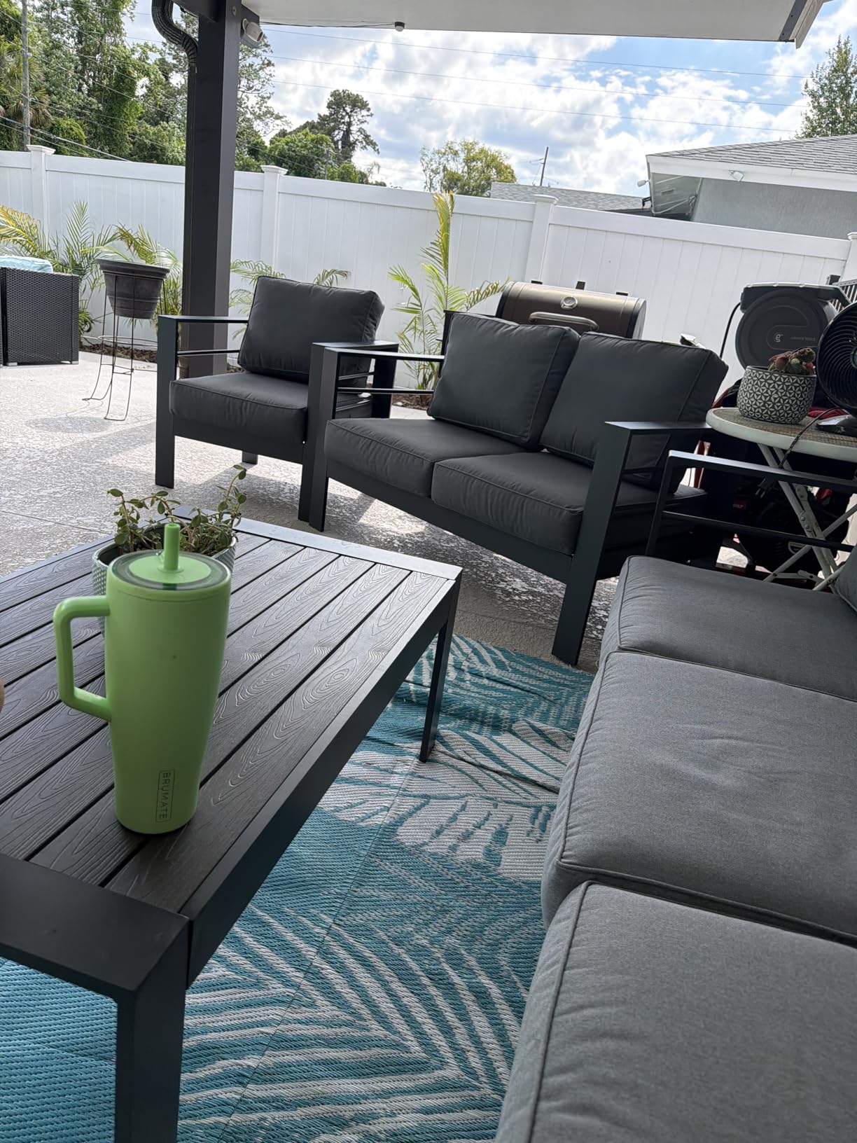 Solaste Aluminum Patio Furniture Set for All Weather, Oversized Metal Outdoor Furniture Set with 27.5