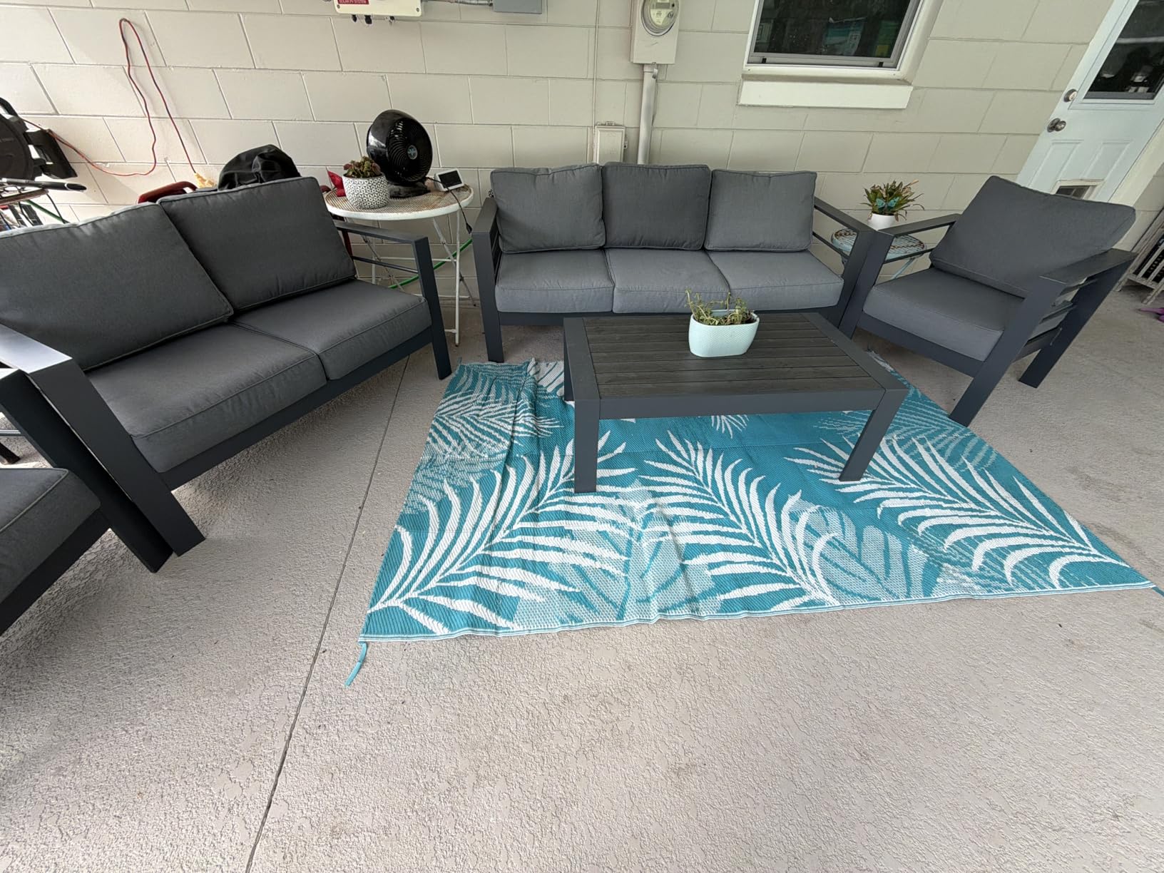 Solaste Aluminum Patio Furniture Set for All Weather, Oversized Metal Outdoor Furniture Set with 27.5