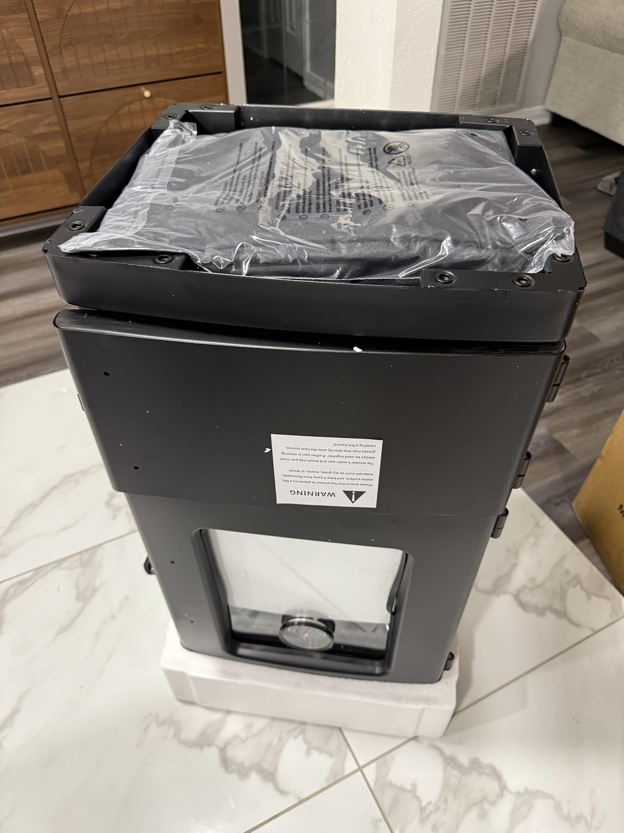 Vertical Large Propane Smoker with Cover & 4 Cooking Grates, Large Cooking Space, Heavy Duty & Weather-Resistant for Backyards,Smoke Ribs,Brisket,Chicken customer photo 1