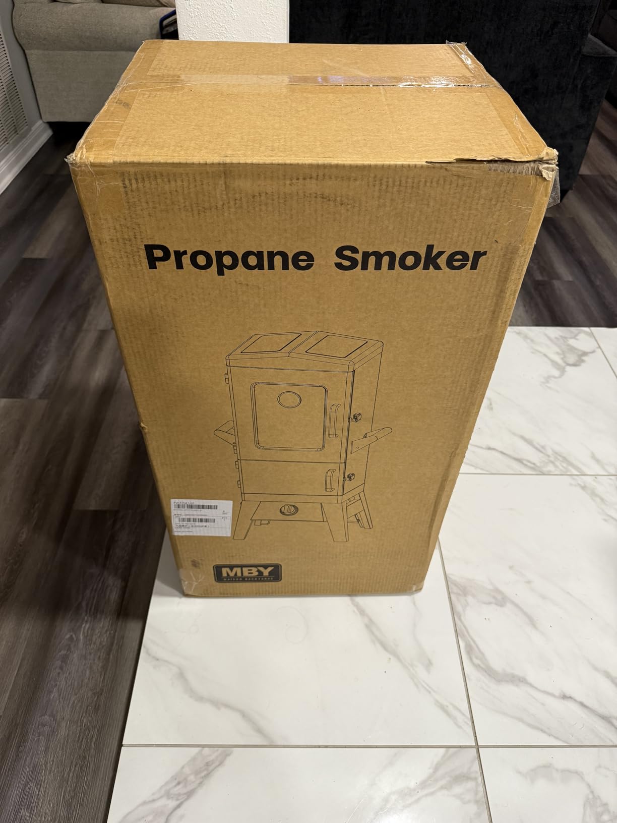 Vertical Large Propane Smoker with Cover & 4 Cooking Grates, Large Cooking Space, Heavy Duty & Weather-Resistant for Backyards,Smoke Ribs,Brisket,Chicken customer photo 2