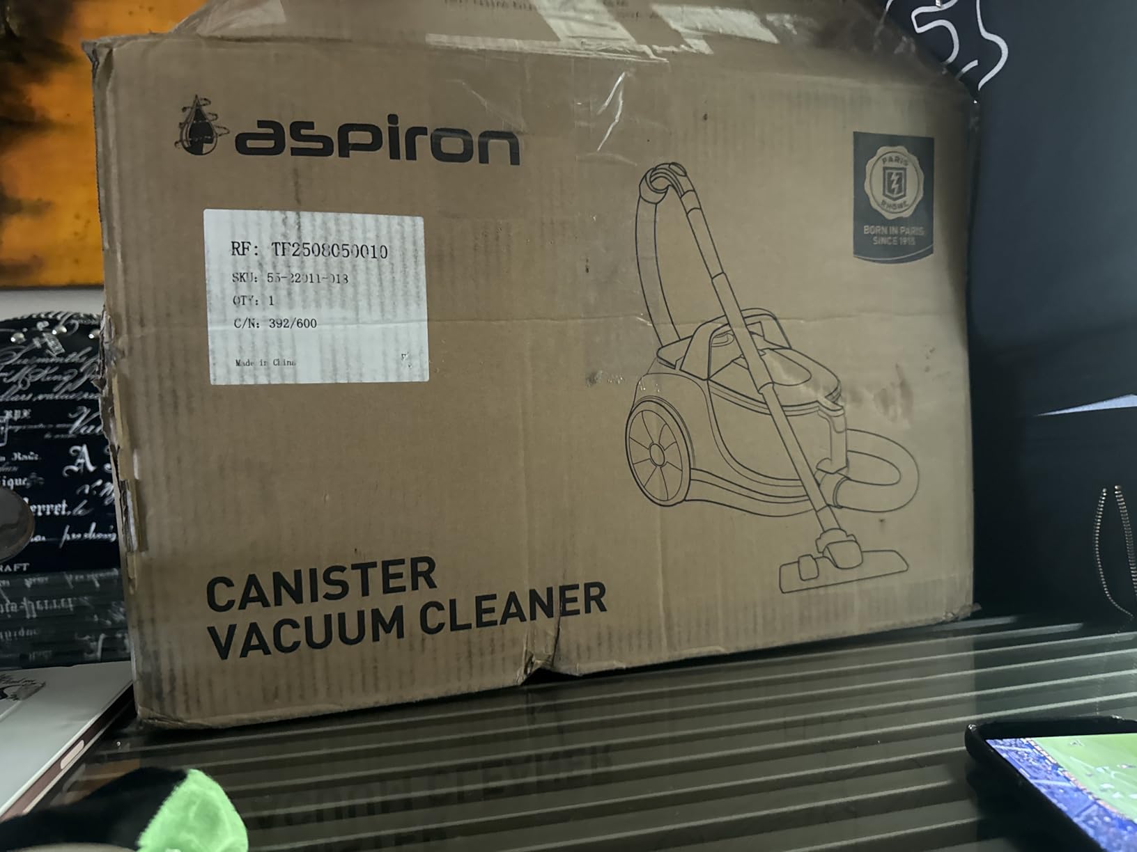 Aspiron Canister Vacuum, Upgraded 1600W Bagless Canister Vacuum Cleaner, Auto Cord Rewind, H13 HEPA Filter, 4Qt Large Capacity, 5 Tools for Hard Floors, Carpet, Pet, Upholstery, Car, Apricot customer photo 1