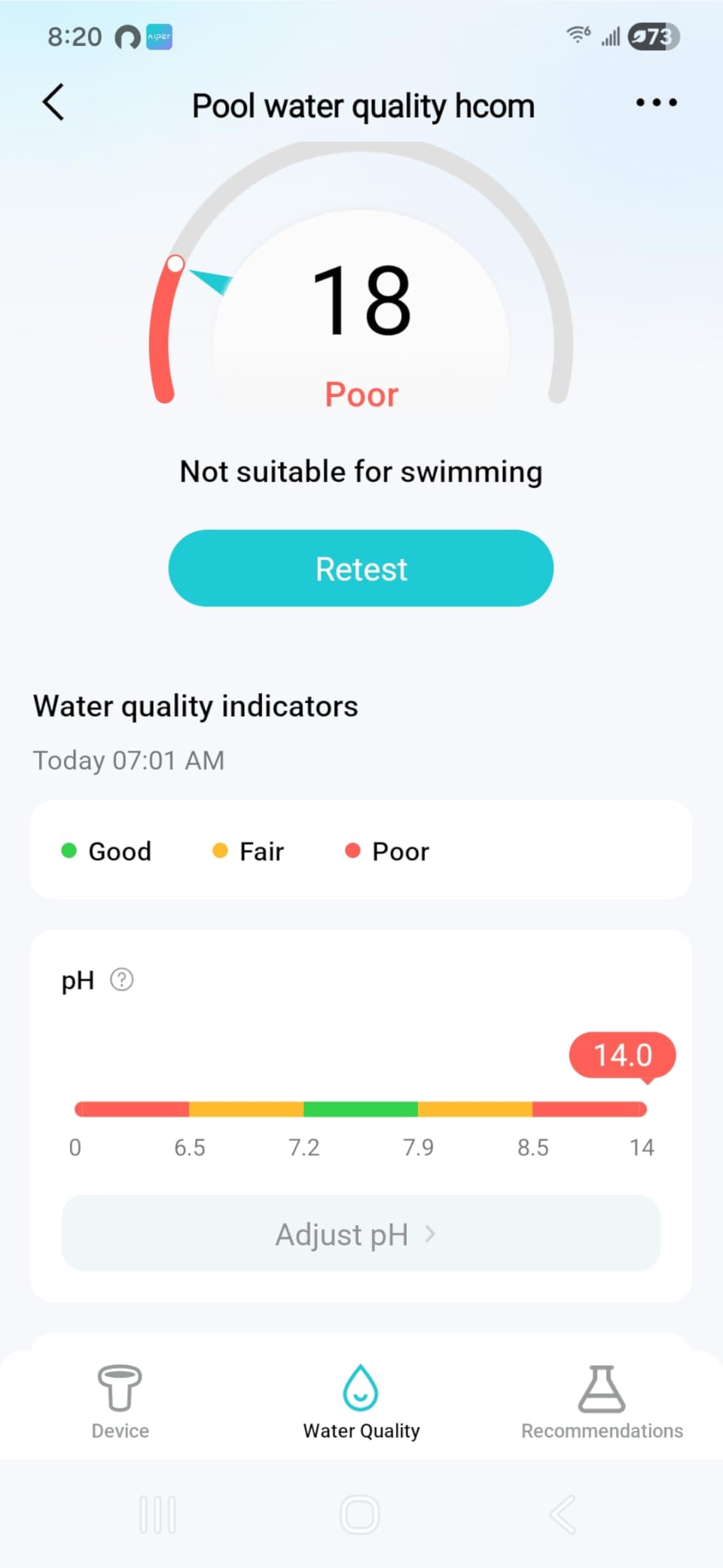 AIPER HydroComm Smart Pool Monitor, 24/7 Automatic Water Testing for Pools, Hot Tubs & Spas, 5-in-1 Accurate Digital Tester, App Control, Customized Optimization Tips customer photo 2