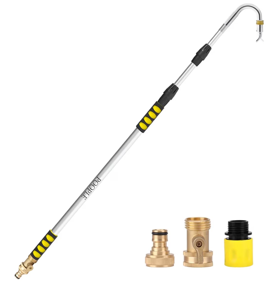 Gutter Cleaning Tools from The Ground, 20FT Reach Telescoping Gutter Cleaner Tool, Rain Gutters Cleaning Wand with 360 Degree Metal Head, Gutters Cleaner Hose Attachment & Connection Adapter customer photo 1