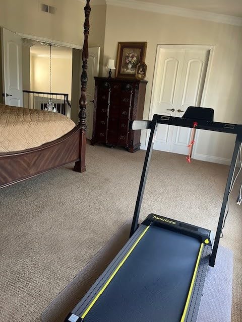 TOPUTURE Walking Pad Treadmill with 12% Incline, 4 in 1 Foldable Treadmill with Handle Bar for Home/Office, Under Desk Treadmills Portable Folding Walking Pad with App & Bluetooth Speaker customer photo 1