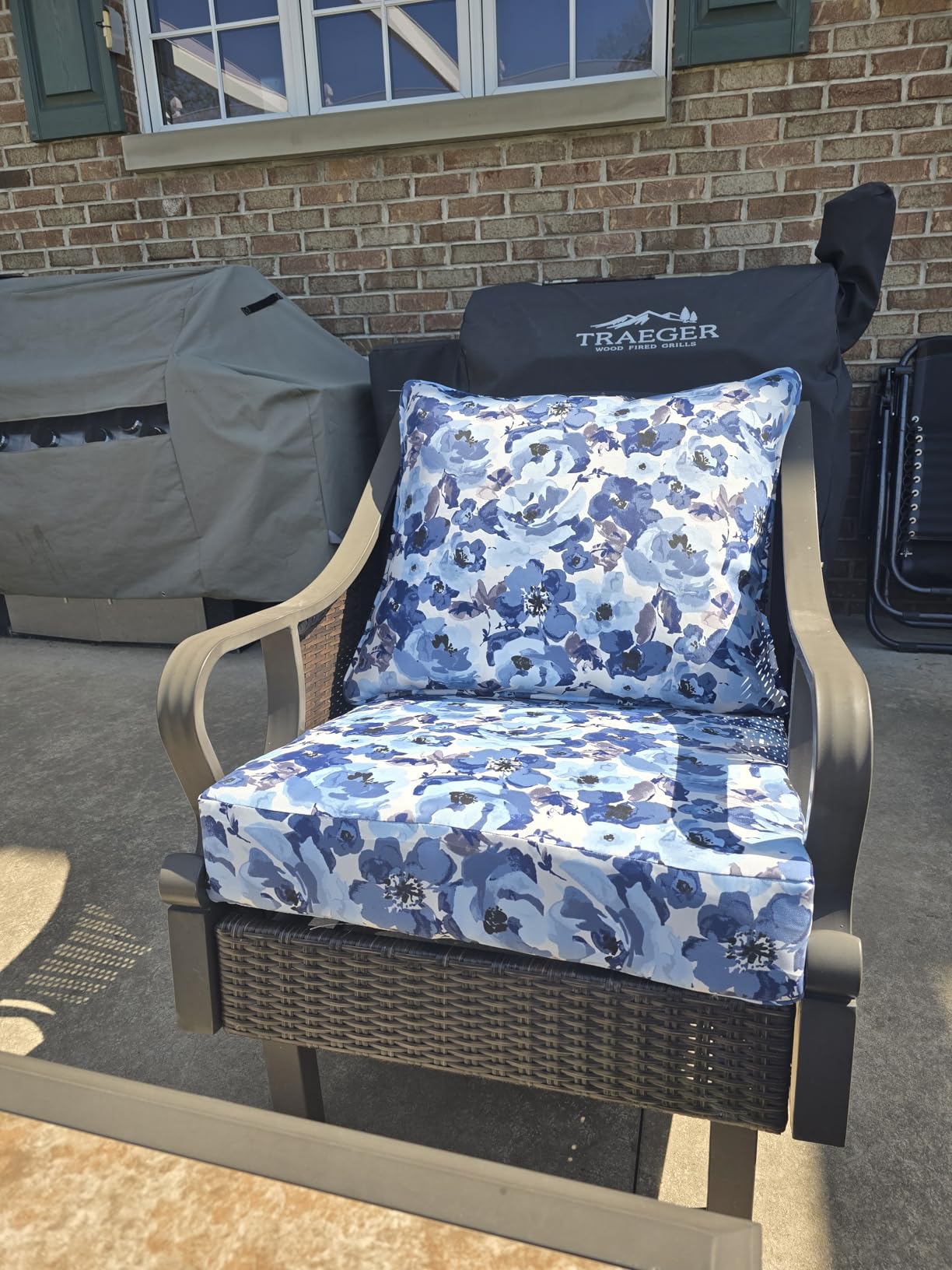 Arden Outdoor Deep Seat Cushion Set (4-Pack), 24 in x 24 in, Weather-Proof, Rain-Proof, Fade Resistant Patio Cushion for Chair, Sofa, and Couch Black Leala customer photo 1