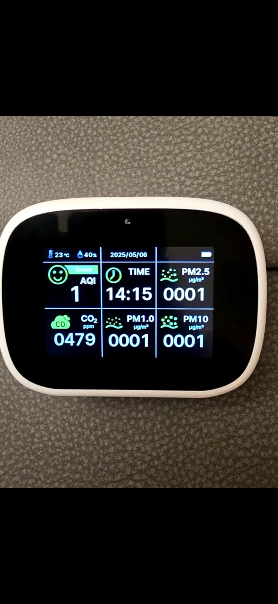 18-in-1 Smart Air Quality Monitor, WiFi Indoor Air Detector with Dual Chip, Real-Time Monitoring for AQI, CO2, PM2.5, PM1.0, PM10, TVOC, HCHO, Time, Temperature and Humidity with APP customer photo 1