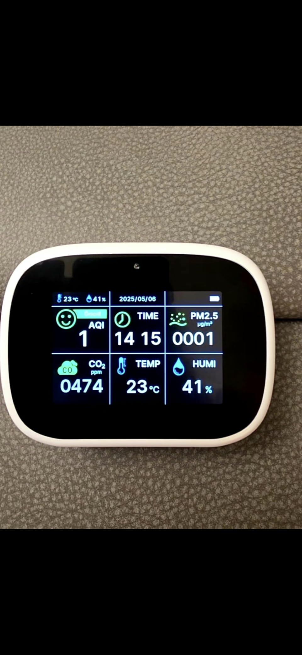 18-in-1 Smart Air Quality Monitor, WiFi Indoor Air Detector with Dual Chip, Real-Time Monitoring for AQI, CO2, PM2.5, PM1.0, PM10, TVOC, HCHO, Time, Temperature and Humidity with APP customer photo 2