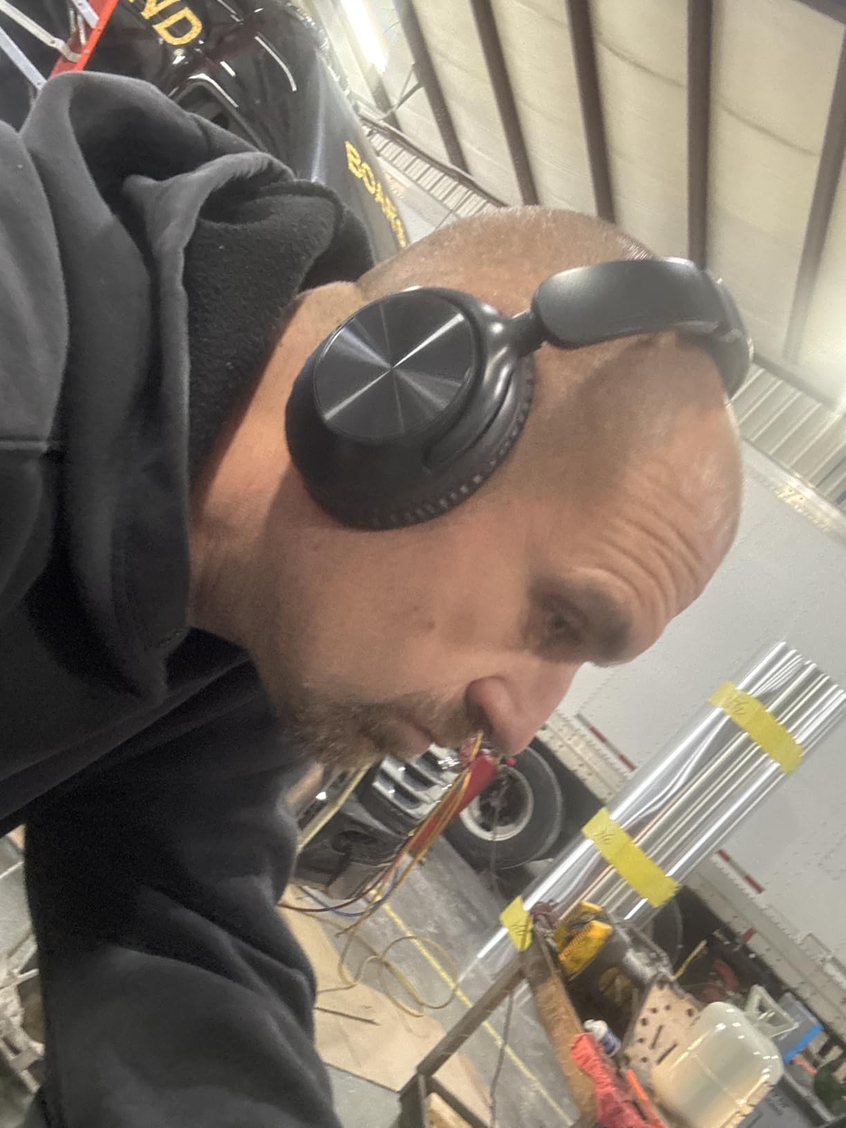TAGRY Hybrid Active Noise Cancelling Headphones 100H Playtime Wireless Over Ear Bluetooth Headphone with Fast Charging Hi-Res Audio Comfort Earcups Headsets for Travel Home Office Phone PC Black customer photo 2