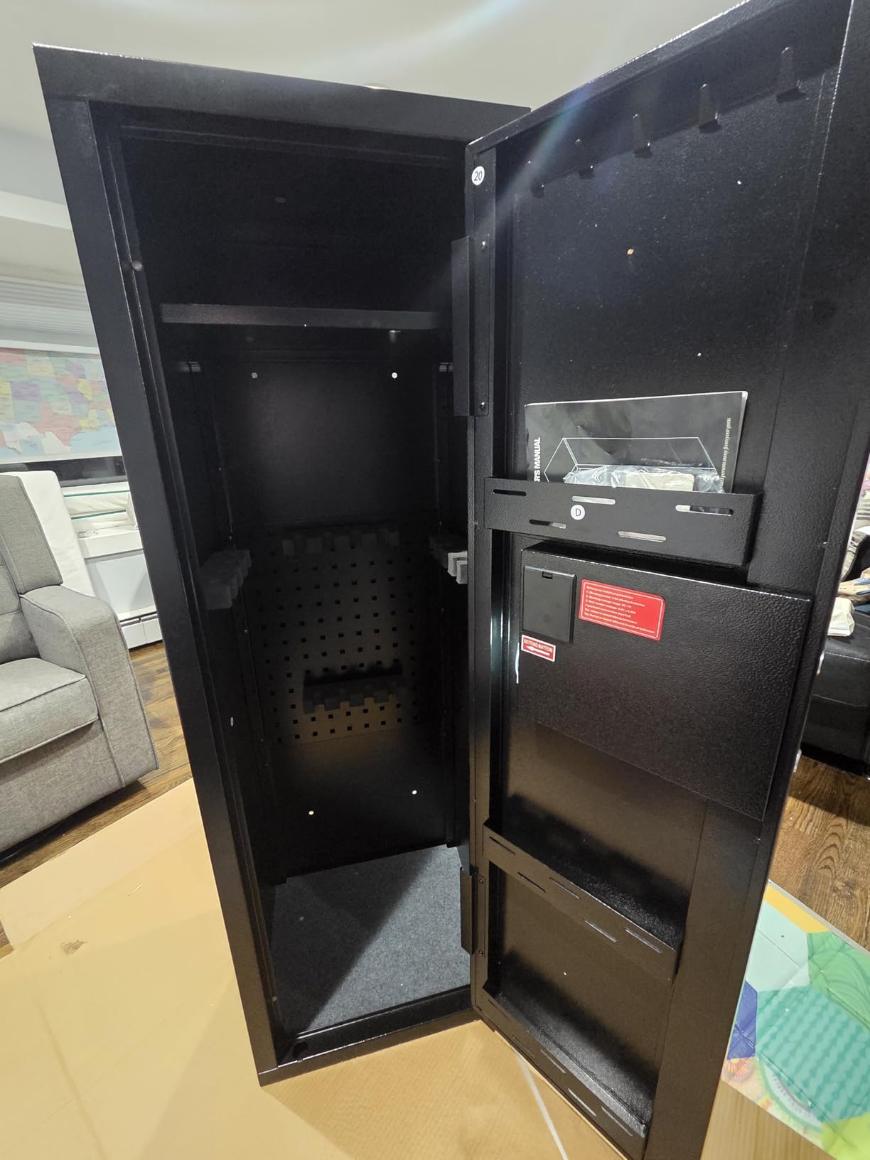 KAER 25 Gun Safe Biometric - Assembled Gun Safe for Rifles and Pistols, Long Rifles Safe Large Gun Cabinet for Shotguns with Digital Keypad/Removable Gun Racks/Pistol Pockets/LED Sensor Light customer photo 1