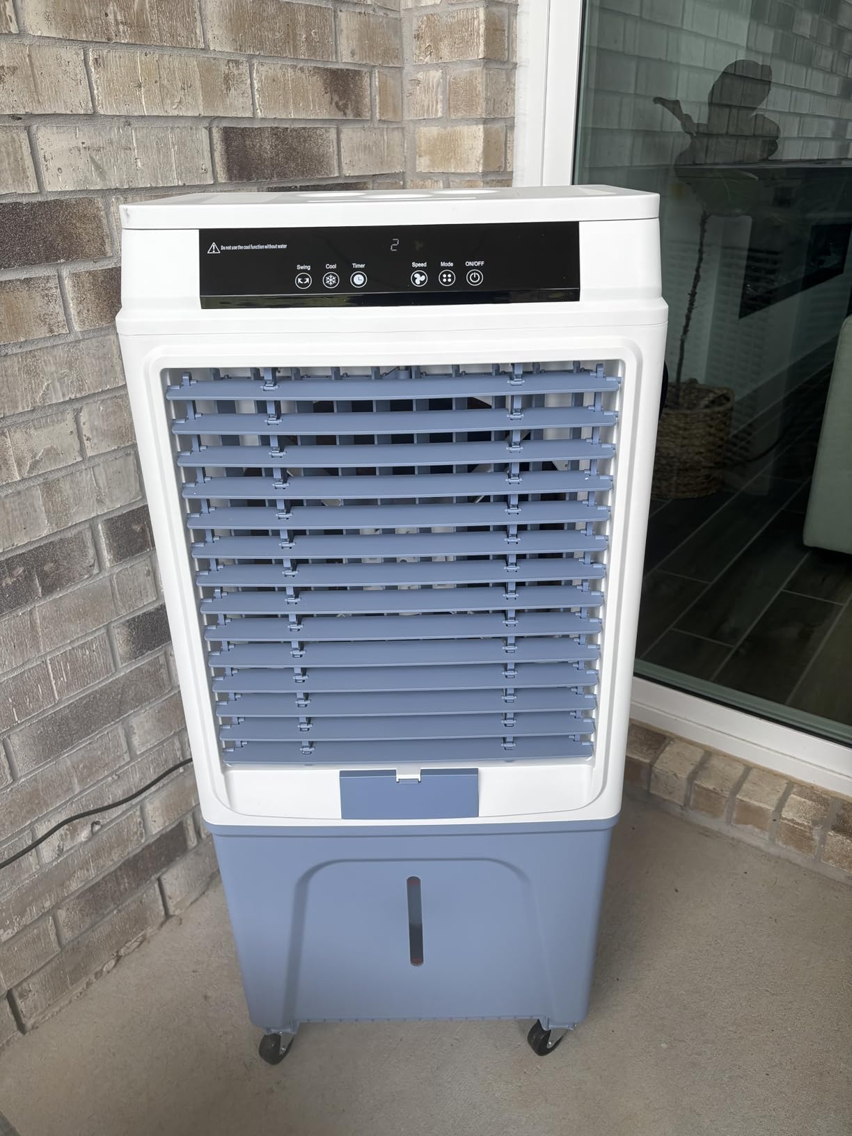KEGIAN Swamp Cooler, 3880CFM Evaporative Air Cooler with 10.6 Gal Water Tank, 3 Speeds, Remote, 120° Oscillation, Windowless Portable Air Conditioners for Garage, Patio, Indoor/Outdoor Use customer photo 1