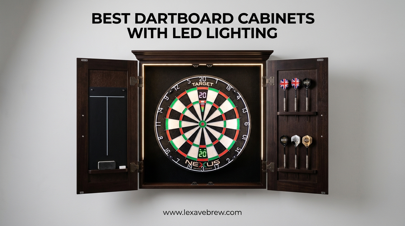 Best Dartboard Cabinets with LED Lighting