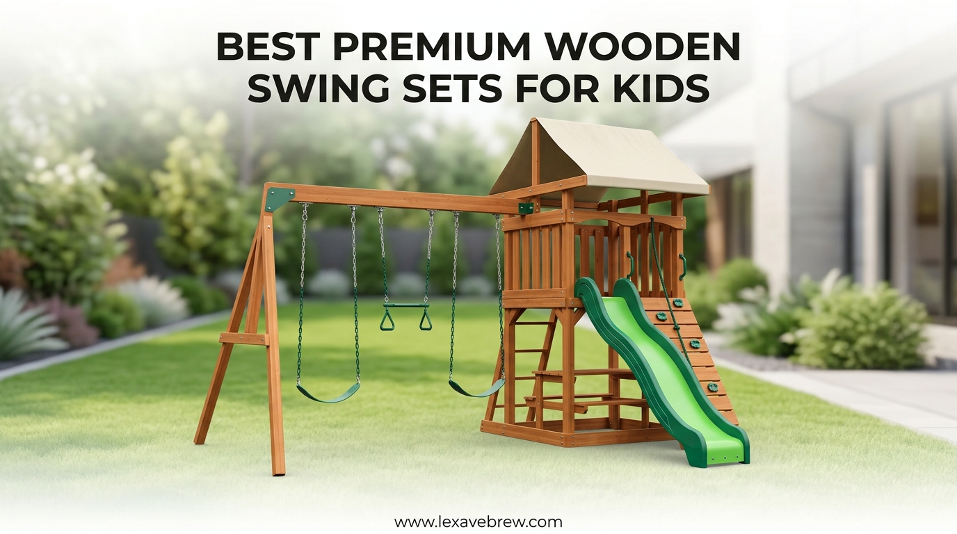 Best Premium Wooden Swing Sets for Kids