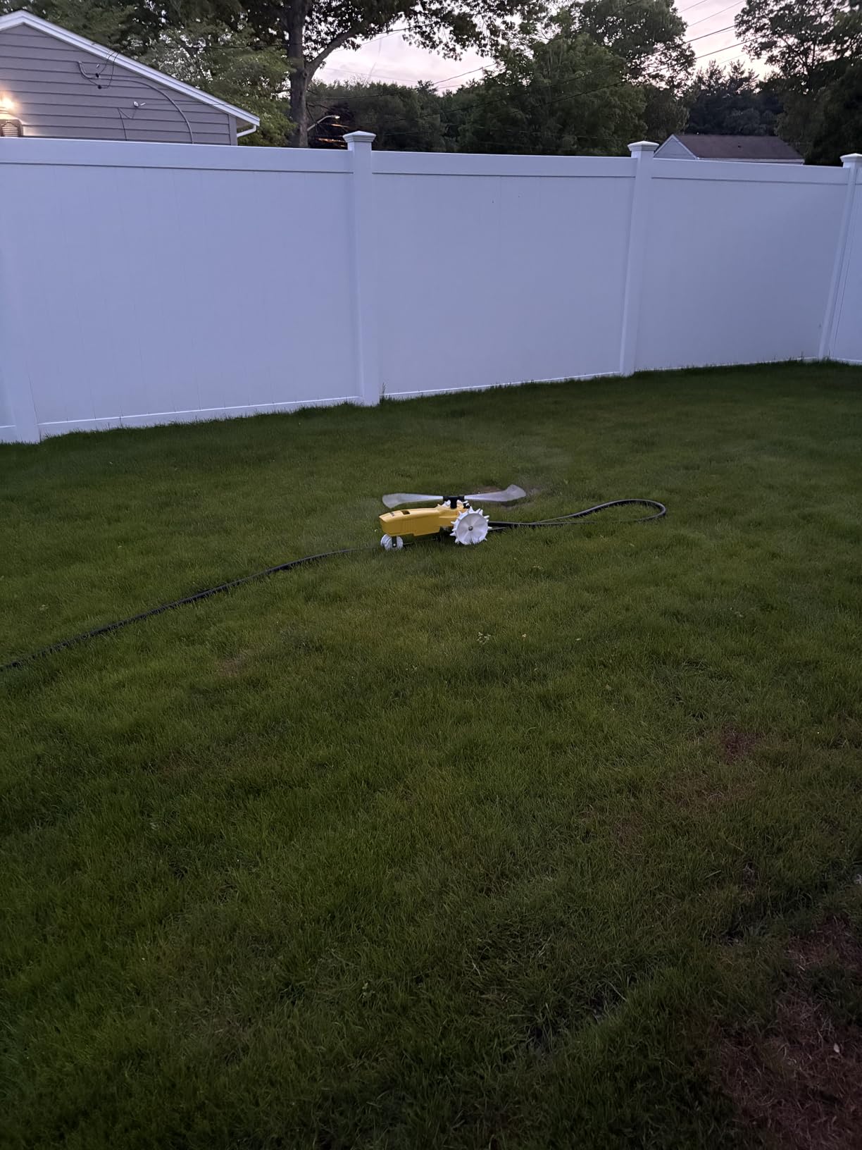 Nelson Rain Train 13,500 Square Feet Cast Iron Outdoor Lawn Traveling Water Sprinkler for Yard, and Garden, with Auto Shut Off, Yellow customer photo 2