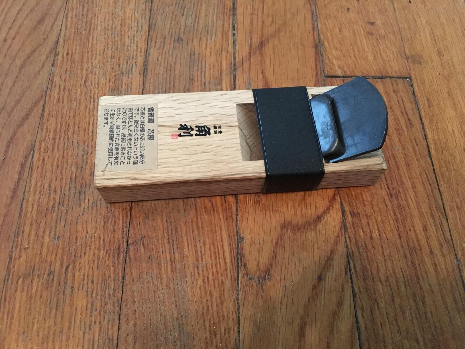 KAKURI Japanese Hand Plane 42mm for Woodworking, KANNA Block Plane Small Hand Planer Tool for Wood Chamfering and Smoothing, 5.9 x 2.1 x 1.6 inches, ECO Oak Body, Made in JAPAN customer photo 2
