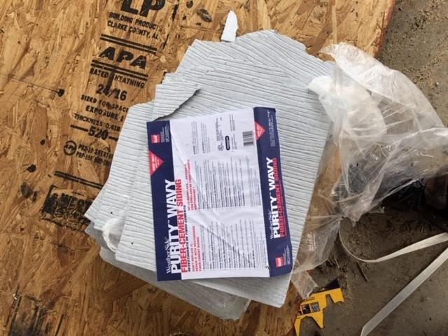 GAF WeatherSide Purity Wavy Fiber-Cement Siding Shingles (12x24) 18 Bundle | Fire Resistant & Safe with No Asbestos | Easy to Install with Pre-Primed Textured Surface | Durable with Distinct Design customer photo 1