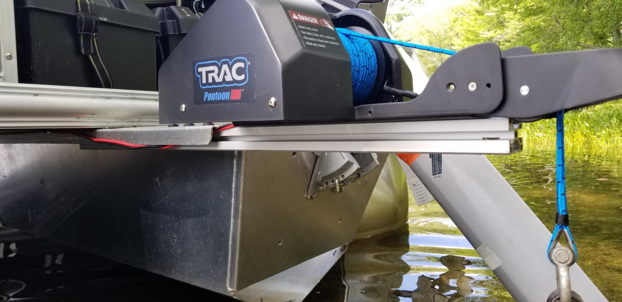Camco TRAC Outdoors Pontoon 35-G3 Electric Boat Anchor Winch - 12-Volt DC, All Steel Gear Motor & 100-feet Pre-Wound Double-Braid Anchor Rope (69003) customer photo 1