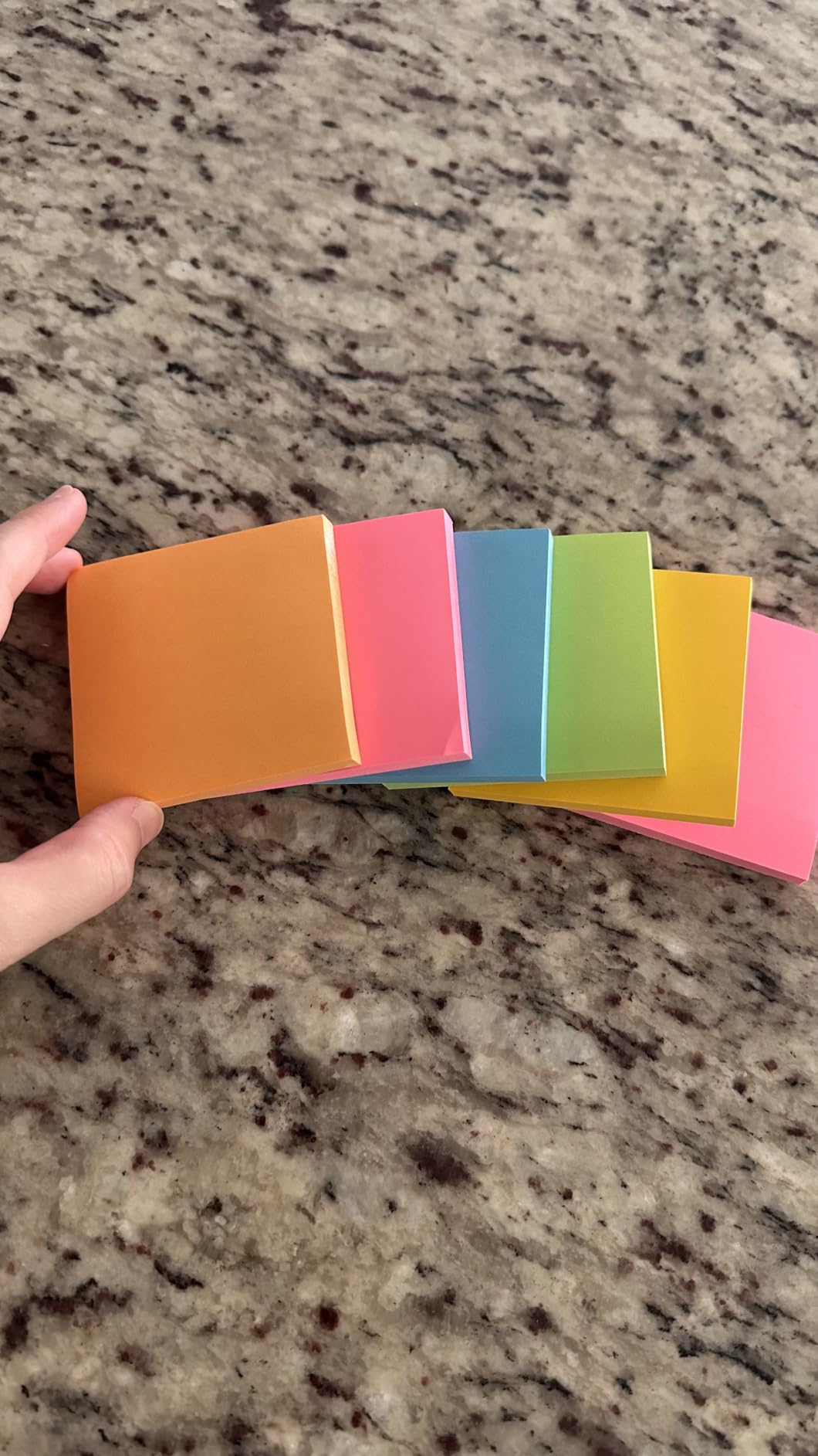 Post-it Super Sticky Notes, 3x3 in, 6 Pads, 2X The Sticking Power, Energy Boost Collection, Bright Colors customer photo 2