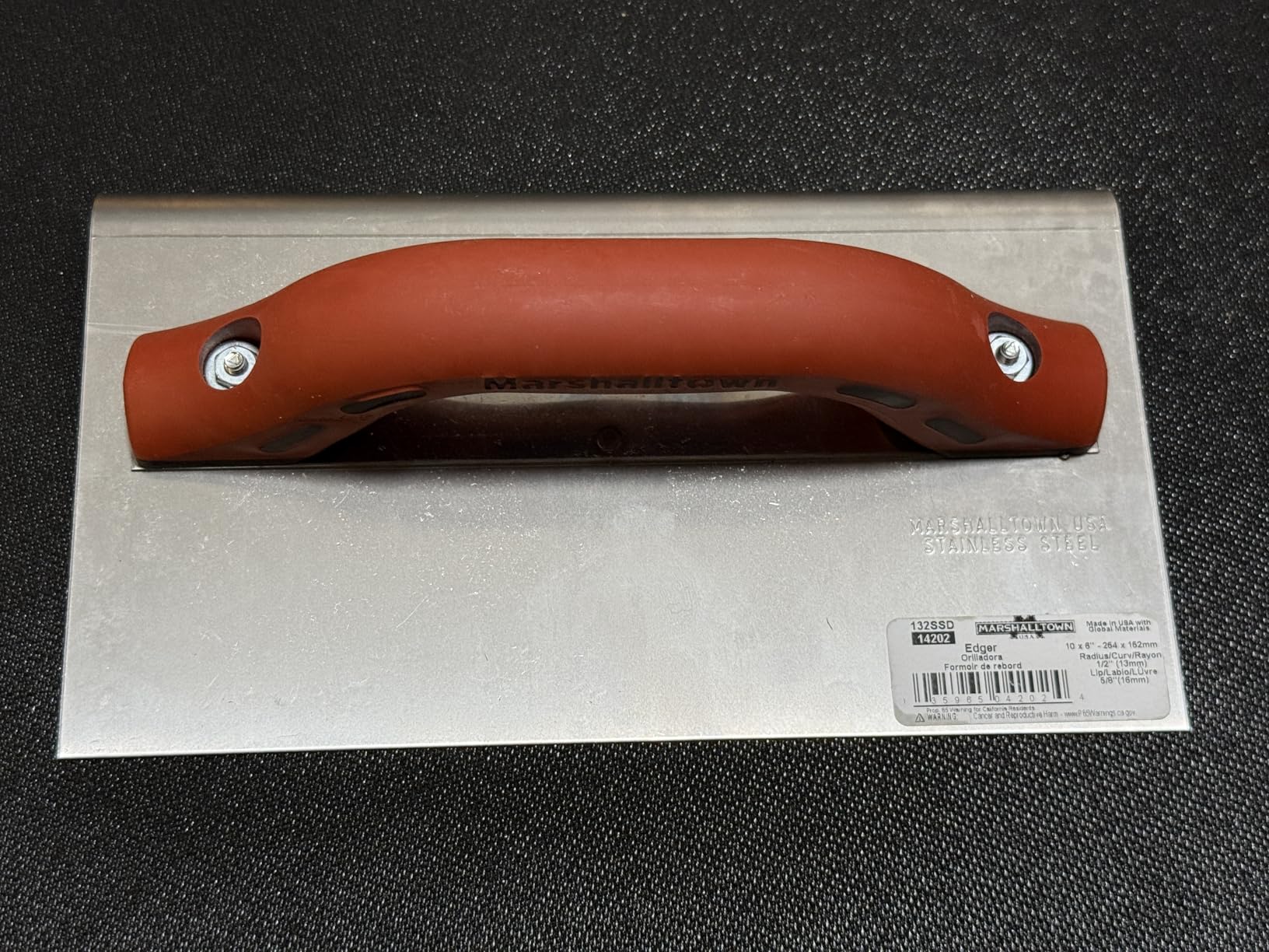 MARSHALLTOWN Big I Concrete Edger, 10x6 Inch Stainless Steel Blade, Made In The USA, 132SSD customer photo 2