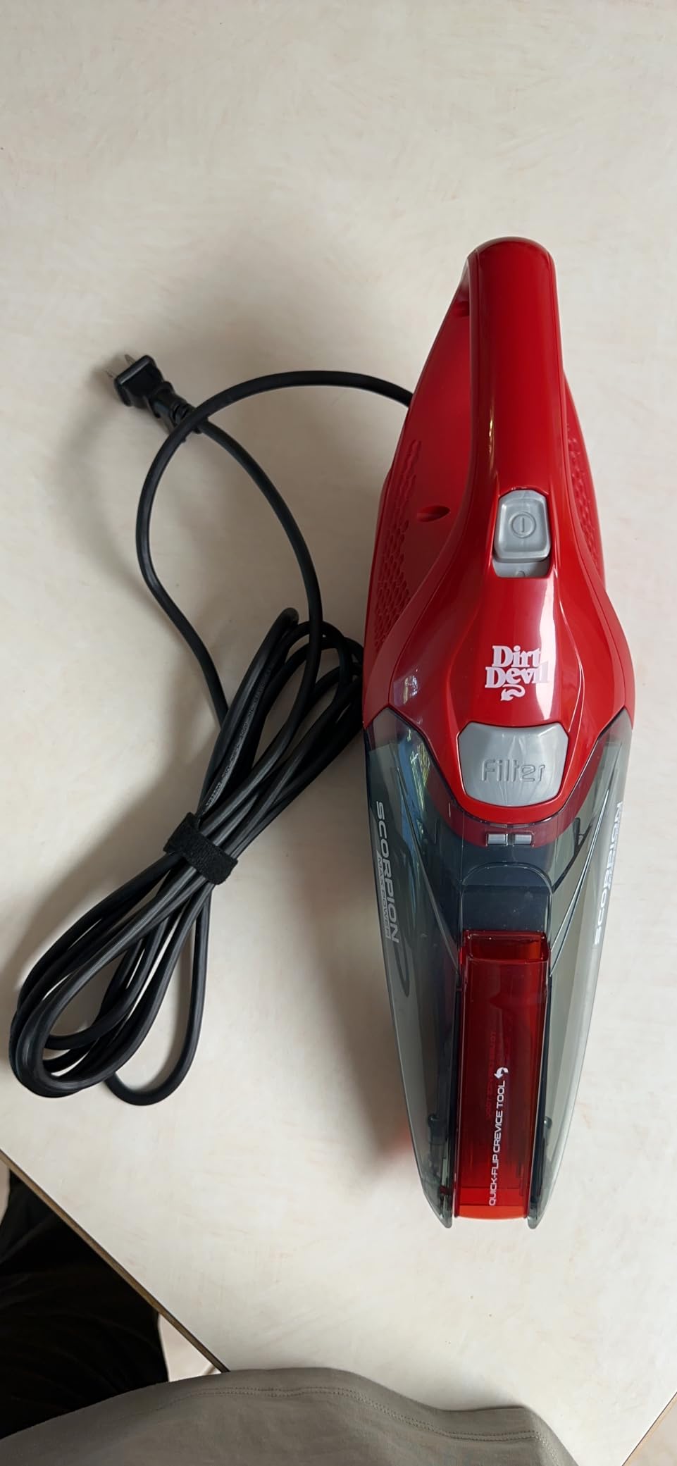 Dirt Devil Scorpion Plus QuickFlip Handheld Vacuum Cleaner, Powerful Suction, Lightweight, Includes Quick Flip Crevice Tool, Corded Portable Vacuum Cleaner customer photo 1