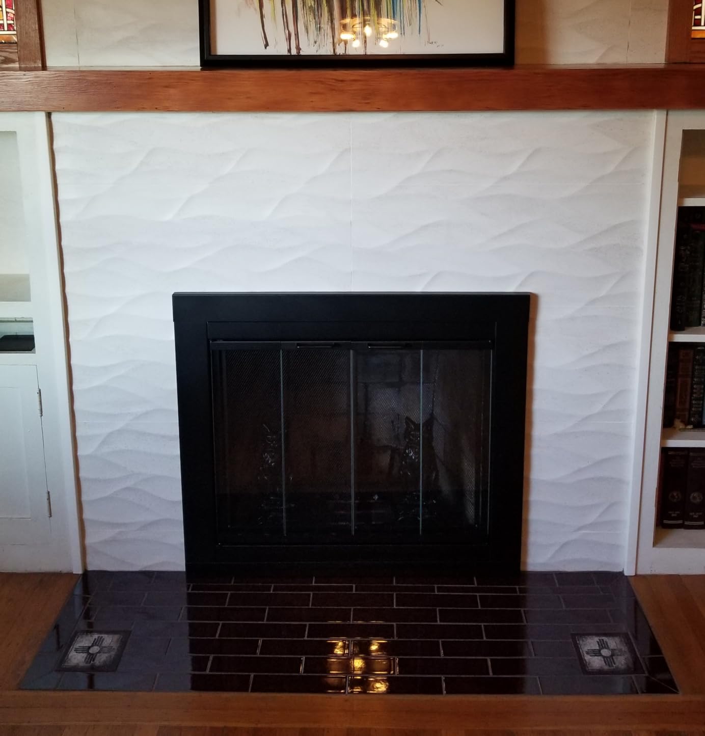 Pleasant Hearth AT-1001 1111 fireplace screen, Black Medium customer photo 1