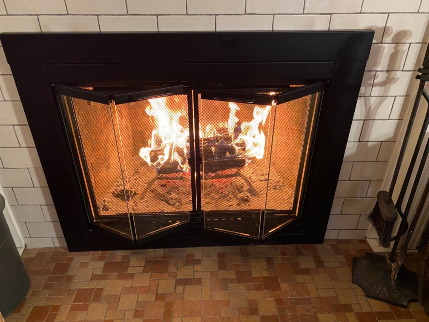 Pleasant Hearth Ascot Fireplace Glass Door - for Masonry Fireplaces, Small, Black, Model Number AT-1000 customer photo 2