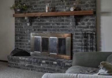 Pleasant Hearth Easton Small Black Fireplace Glass Door customer photo 2