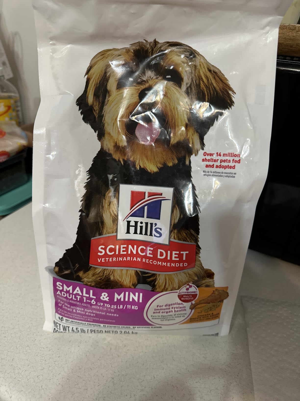 Hill's Science Diet Adult 1-6 Small & Mini Dry Dog Food, Chicken & Brown Rice, 4.5 lb. Bag customer photo 2