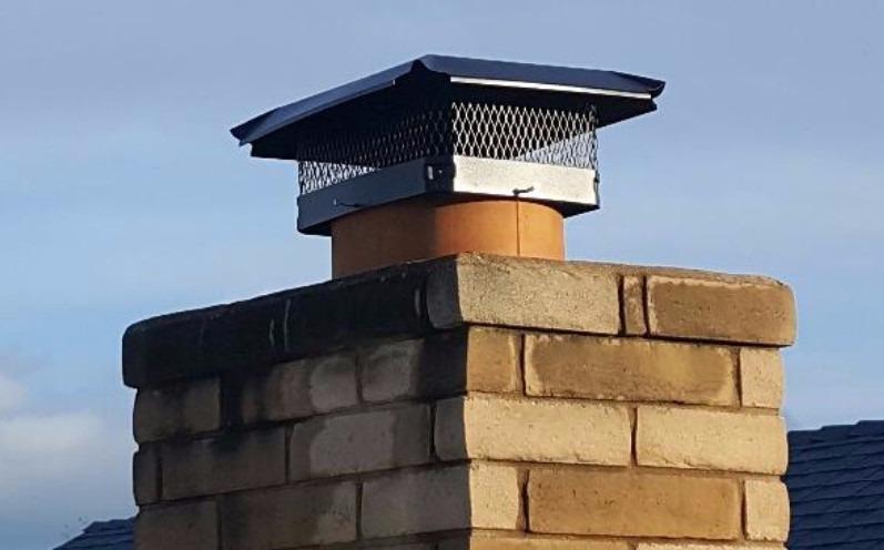 Draft King CBO2020 Bolt On Black Galvanized Steel Single Flue Chimney Cap, 20