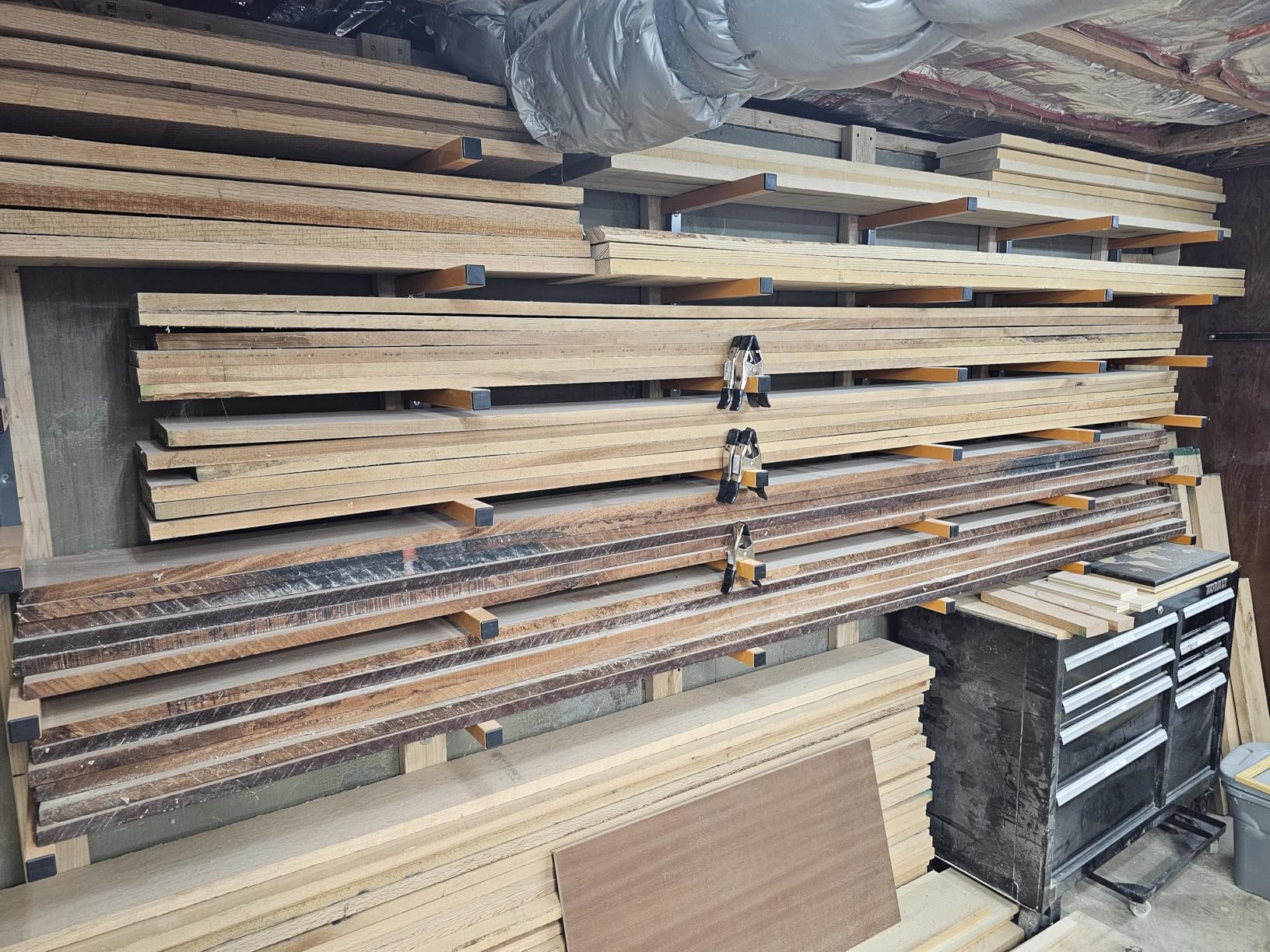 Bora Wood Organizer and Lumber Storage Rack with 6-Level Wall Storage Racks - Indoor and Outdoor Use, In Orange PBR-001 customer photo 2