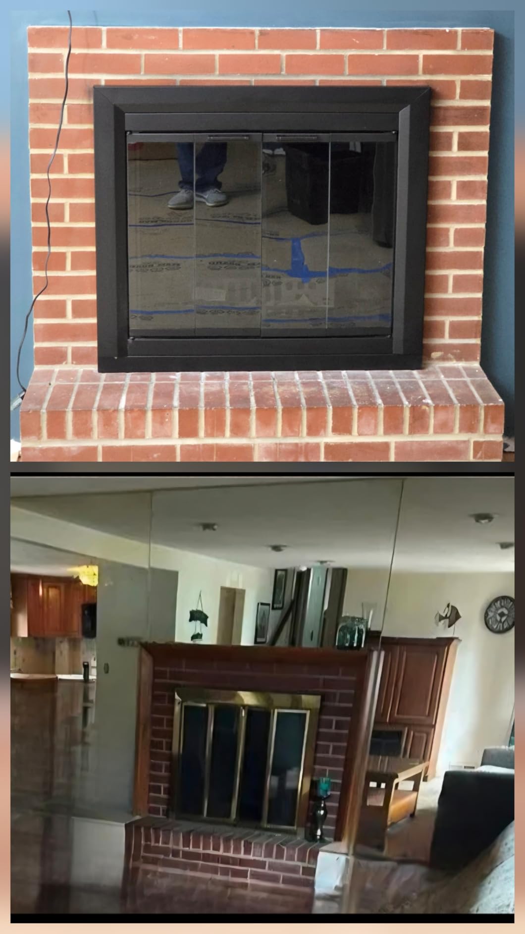 Pleasant Hearth Clairmont Fireplace Glass Door, Medium (CM-3011), Black customer photo 2