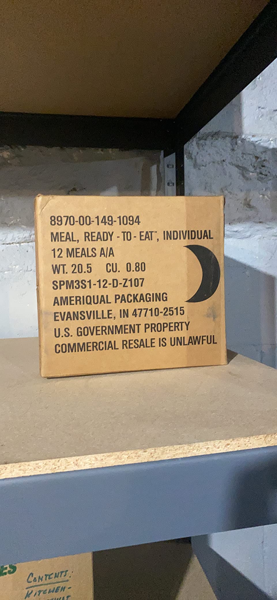 MREs (Meals Ready-to-Eat) Box B, Genuine U.S. Military Surplus, Menus 13-24 customer photo 2