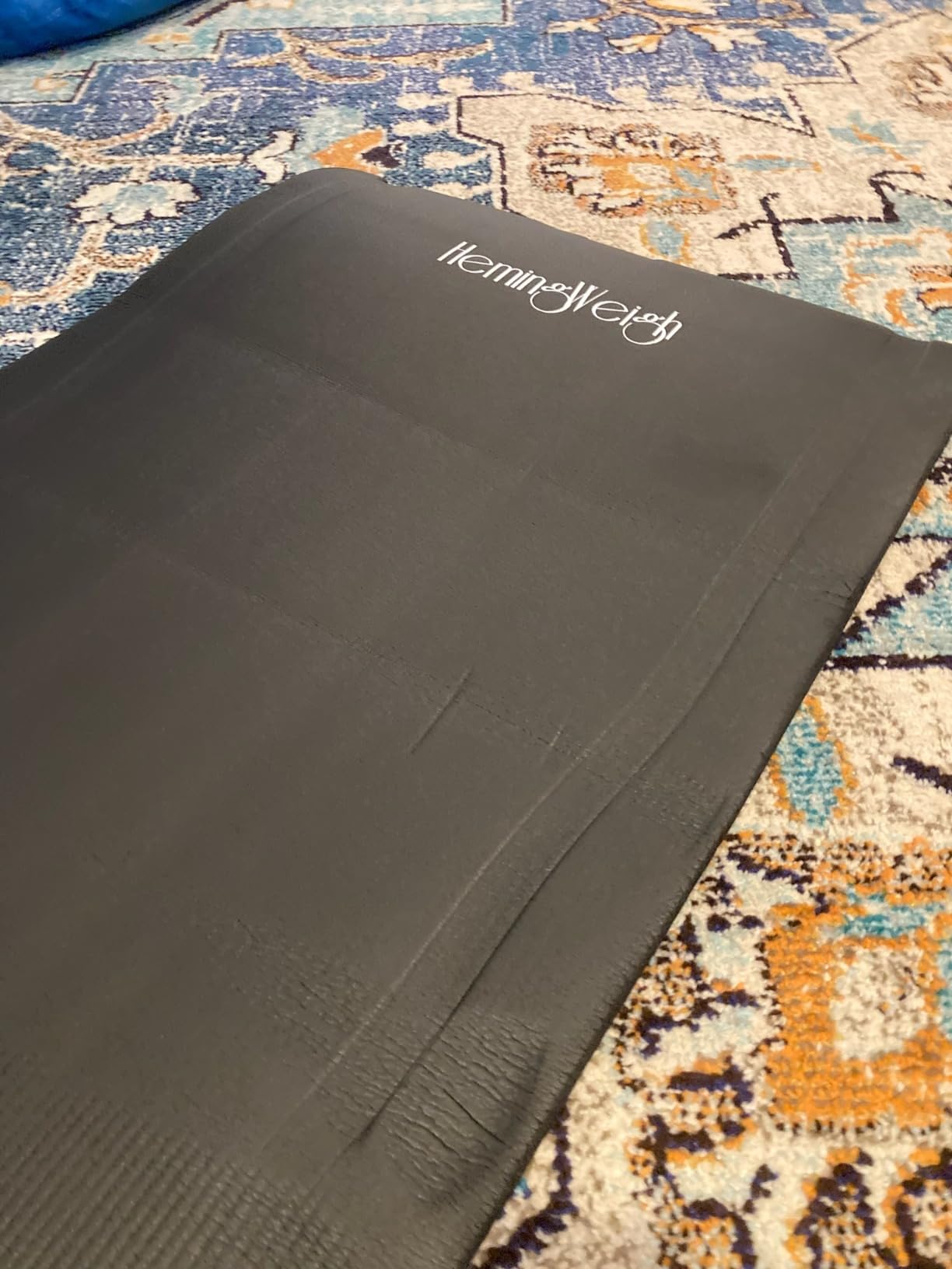 HemingWeigh 1 Inch Extra Thick Non Slip Yoga Mat - Exercise Mats for Home Workouts customer photo 1