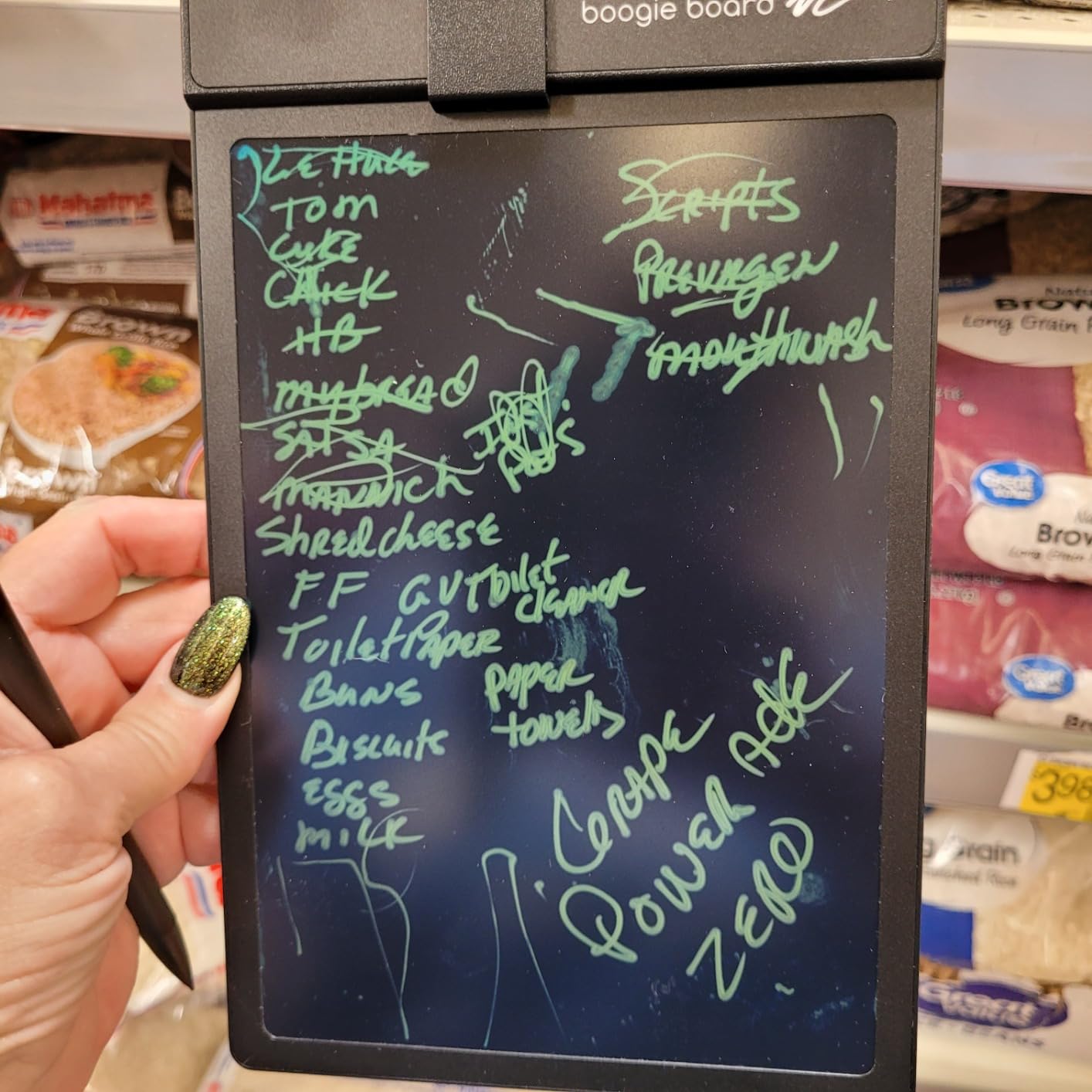 Boogie Board Basics Reusable Writing Pad - Digital Drawing Tablet, LCD Writing Pad with Instant Erase and Stylus Pen - Perfect for Writing, Drawing, and Note-Taking customer photo 1