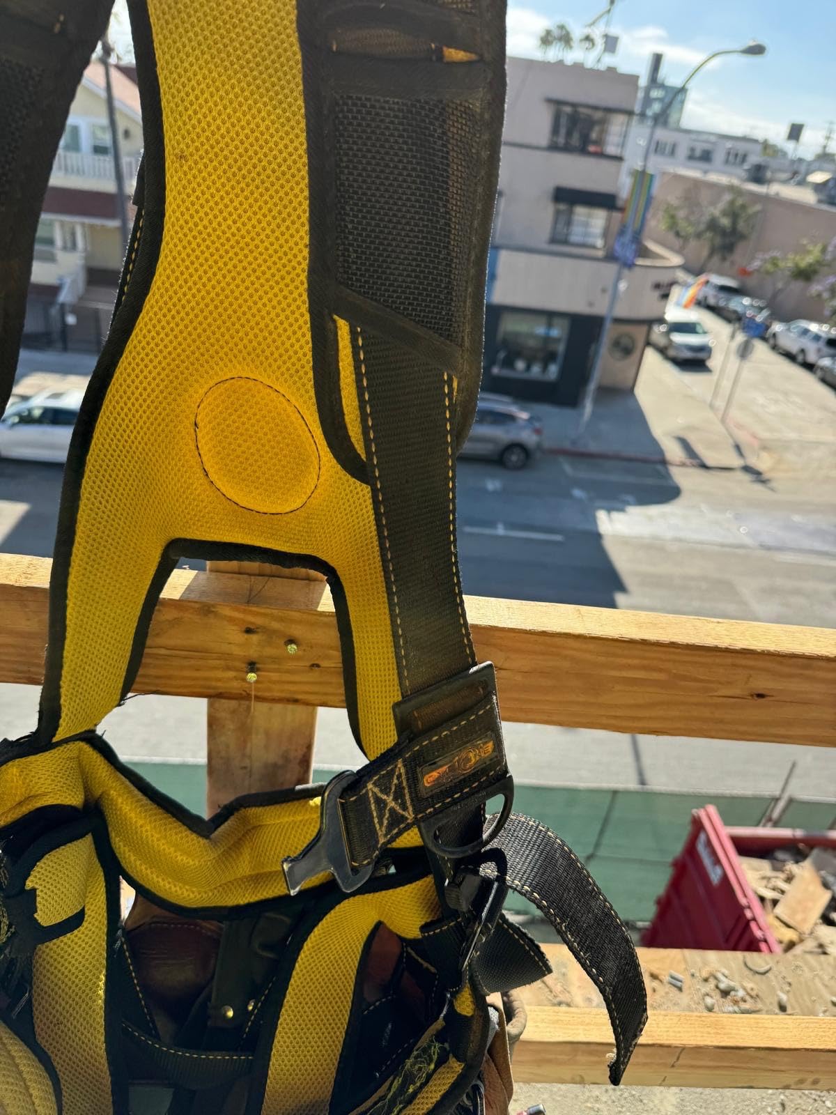 Guardian 21030 Cyclone Construction Harness with Waist Pad | Side D-Rings | OSHA & ANSI Compliant | Black/Yellow | M-L customer photo 1