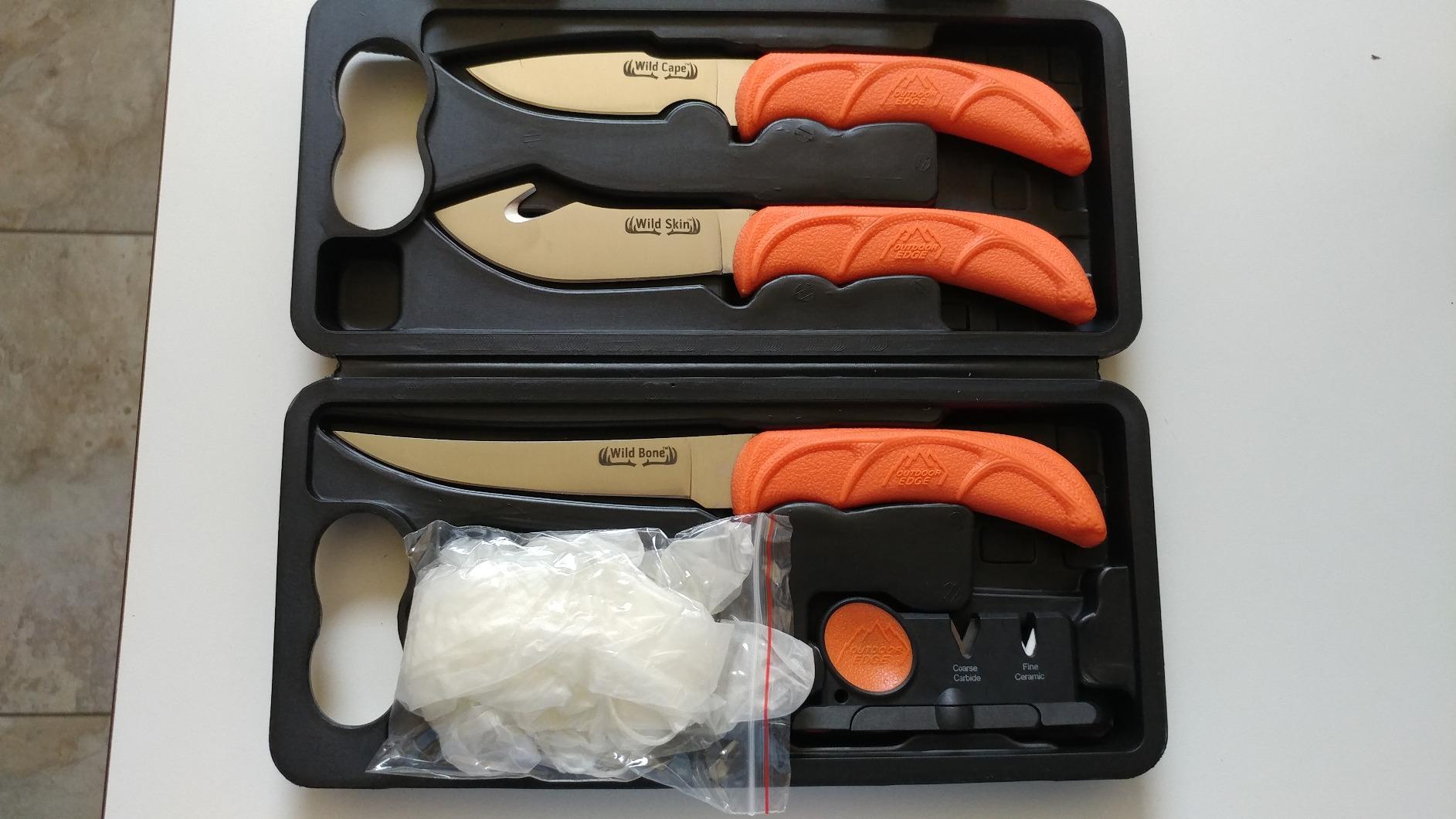 OUTDOOR EDGE WildPak, 8-Piece Field to Freezer Hunting & Game Processing Knife Set with Caping Knife, Gut-Hook Skinner, Boning/Fillet Knife, Wood/Bone Saw, Spreader, Gloves, and Hard-Side Carry Case customer photo 2