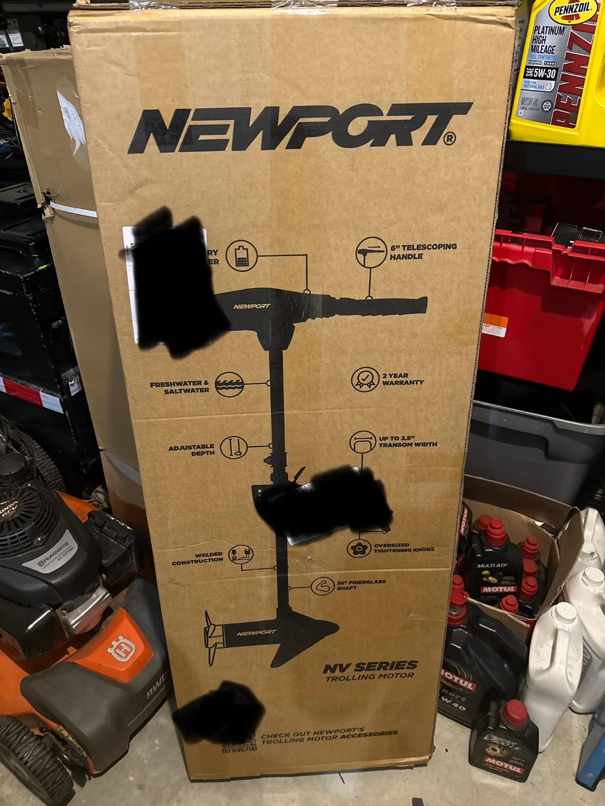 Newport NV-Series 55lb Thrust Saltwater Transom Mounted Trolling Electric Trolling Motor w/LED Battery Indicator customer photo 2