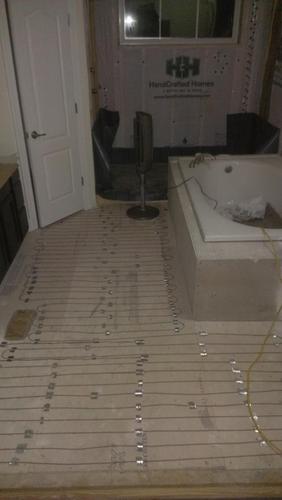 65 Sqft Electric Radiant Floor Heating Cable Kit - 120V Heated Tile Floor System with UWG5 Programmable Thermostat, Sensor, Installation Monitor & 25 Year Warranty, Made in the USA customer photo 1